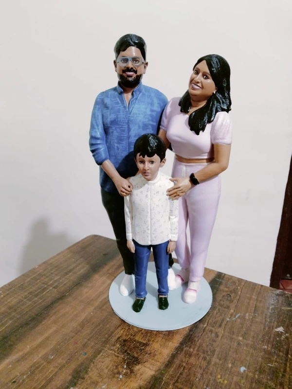 Full Body 12" Inch - Family of 3 Miniature - Regular Price