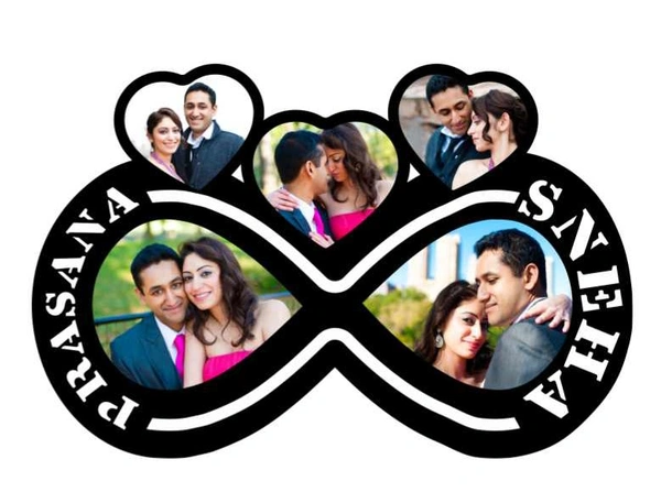 Infinity Couple with Backlit LED MDF Cutout Frame - Member Price