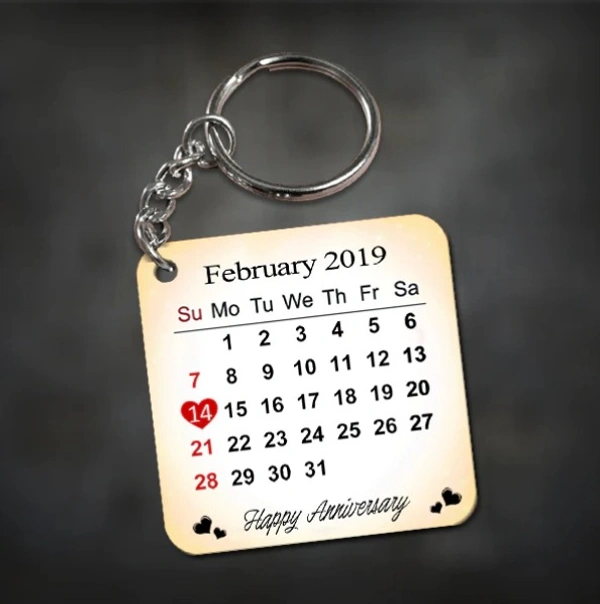 Anniversary Calendar MDF Keychain - Member Price