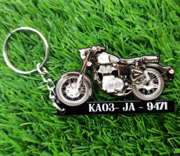 Royal Enfield Classic - Custom Bike MDF Keychain - CBK002 - Regular Price
