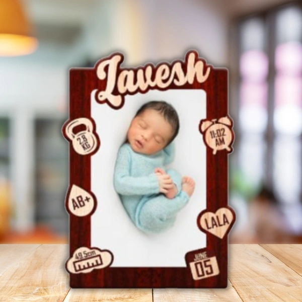 Baby Memory Cutout Frame - Brown 001 - A4 size - Member Price