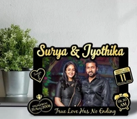 Couple Memory Cutout Frame - Black & Gold - A3 size - Member Price