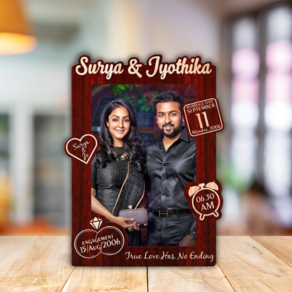 Couple Memory Cutout Frame - Brown - A4 size - Member Price