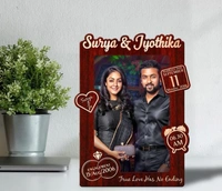 Couple Memory Cutout Frame - Brown - A3 size - Regular Price