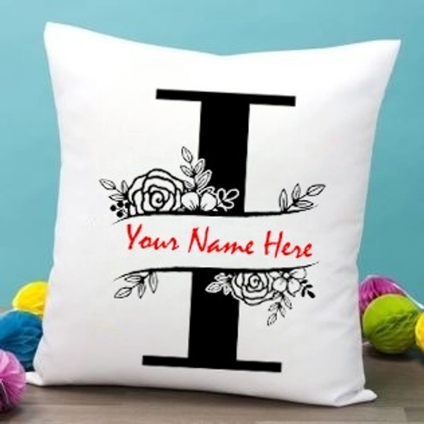 I Alphabet 12x12" Inch White Satin Pillow - Regular Price