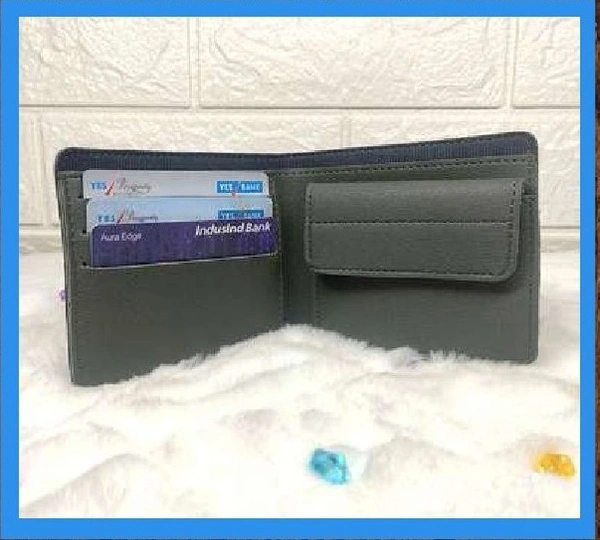 Imported Leather Coin Pouch Wallet - Olive Green - Member Price