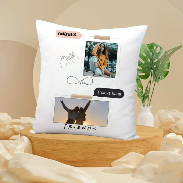 Friends Pillow FP01 - 15x15" Inch White Satin Pillow - Regular Price