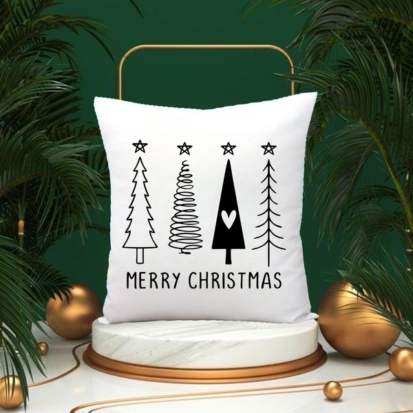 Xmas 02 - 15x15" Inch White Satin Pillow - Regular Price