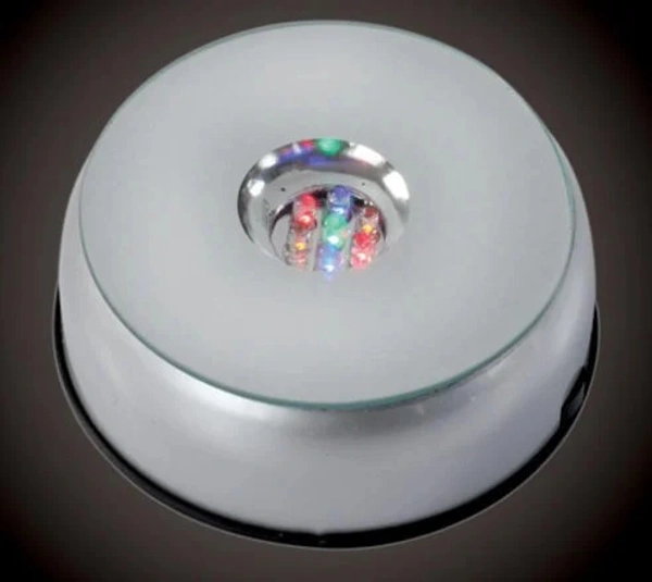 RGB Rotating LED Base for Crystal - Small