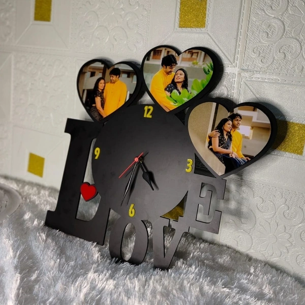 Love with Clock - MDF Wall Collage Frame - SKU501 - Regular Price
