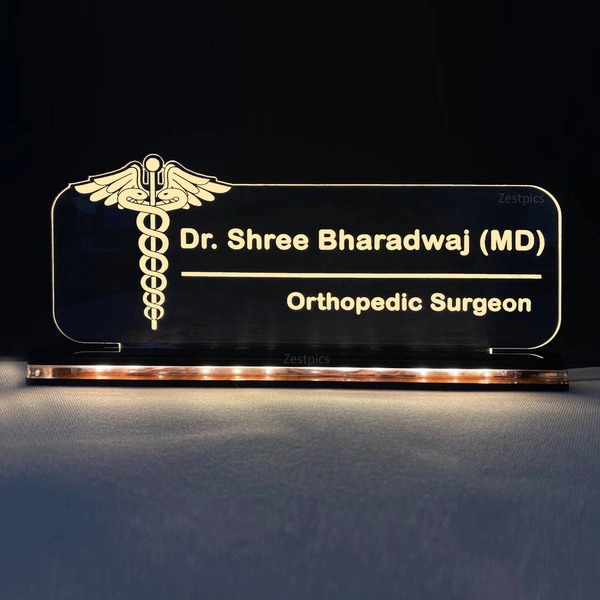 Doctor Logo with Text Acrylic - Single LED - Regular Price