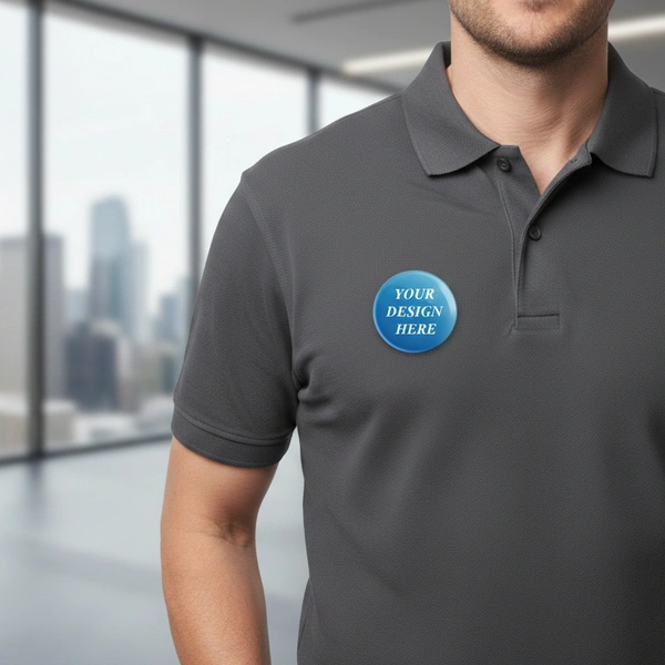 58MM Personalized Round Badge with Pin - 50 Qty