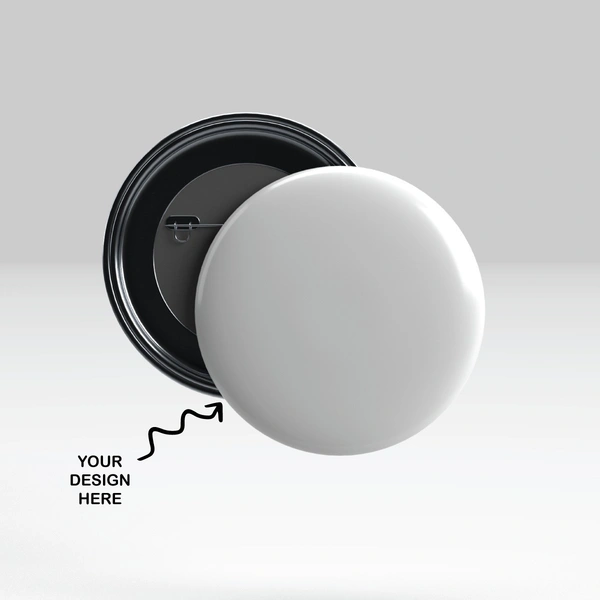 58MM Personalized Round Badge with Pin - 100 Qty