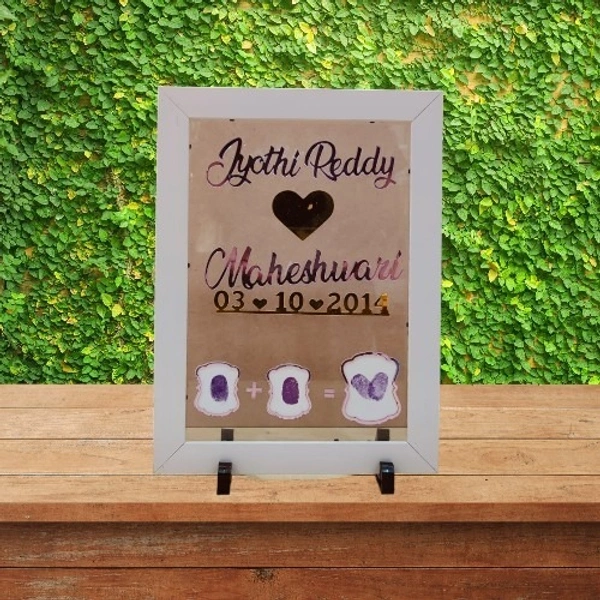 Wedding Vows - Couple Thumb Impression Frame - A3 size - Regular Price