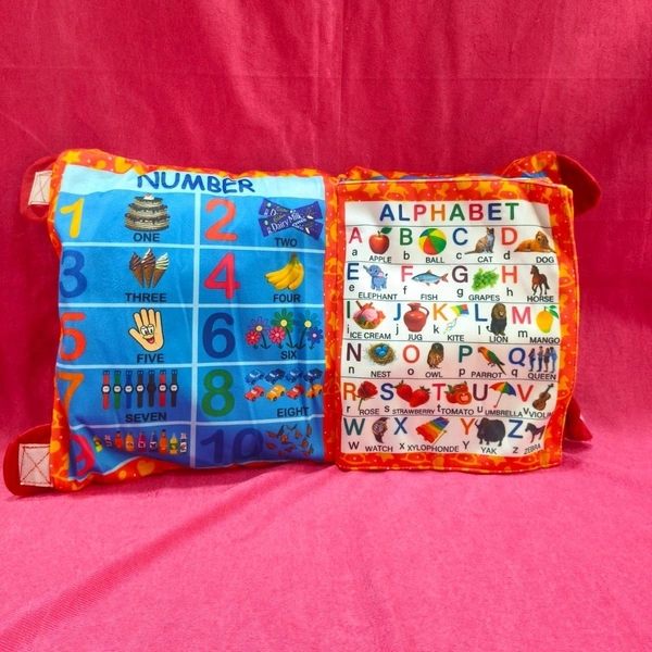 Educational Pillow Book for Kids – ABC, Numbers, Animals Alphabets Learning Cushion - Regular Price