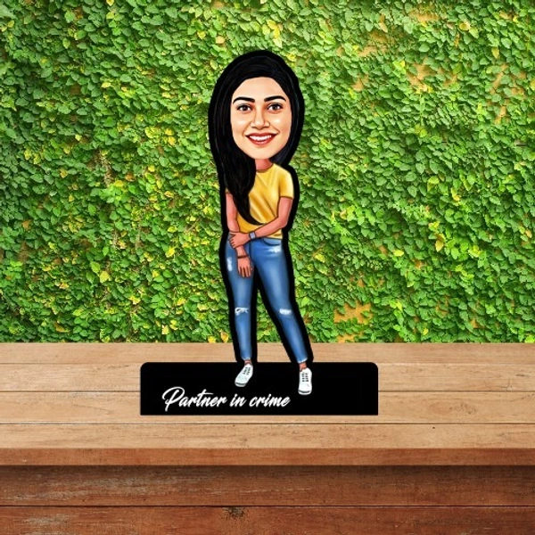 ACC19 - Torn Jeans Lady - Caricature Cartoon Cutout Frame - Regular Price