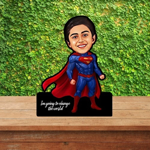 ACC28 - Super man- Kids - Caricature Cartoon Cutout Frame - Member Price