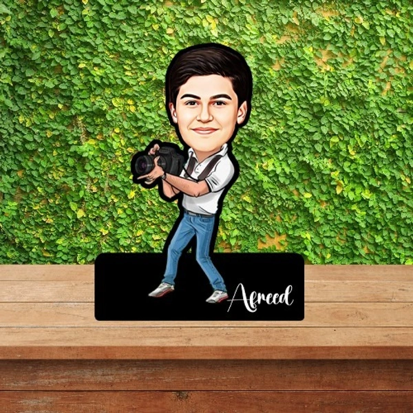 ACC33 - Cameraman- Kids - Caricature Cartoon Cutout Frame - Member Price