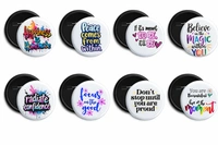 Set of 8 Motivational 58mm Round Badges