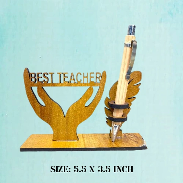 Best Teacher with Hands Lifting - Pen Stand - Member Price