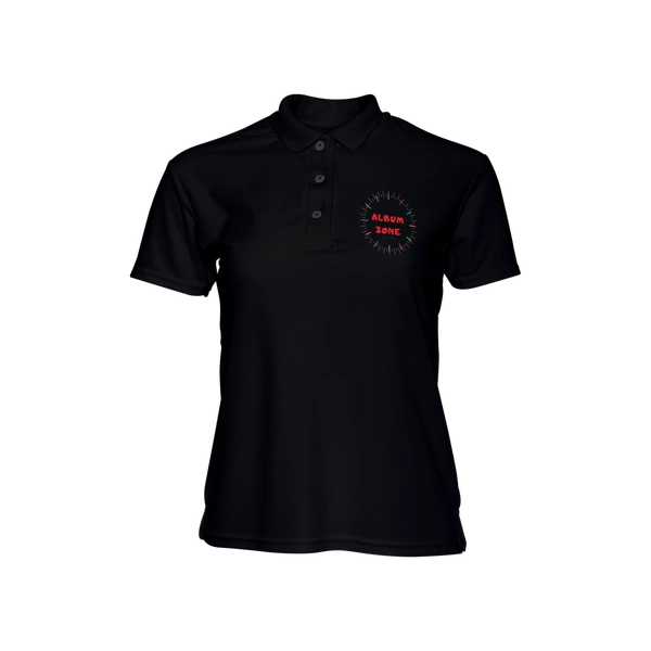 Black Color T-shirt | Polyester - Half Sleeves - Reva Label - Small