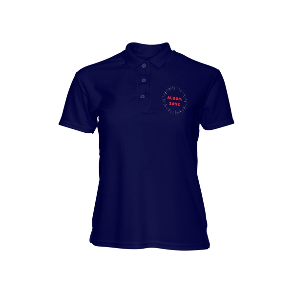 Navy Blue Color T-shirt | Polyester - Half Sleeves - Reva Label - Small