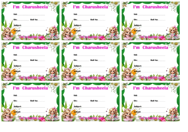 Customized School Book Stickers - MAZ03