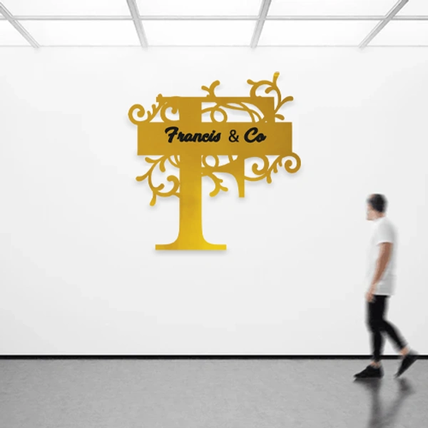 F - 15x15" Inch Monochrome Acrylic Letter - Member Price