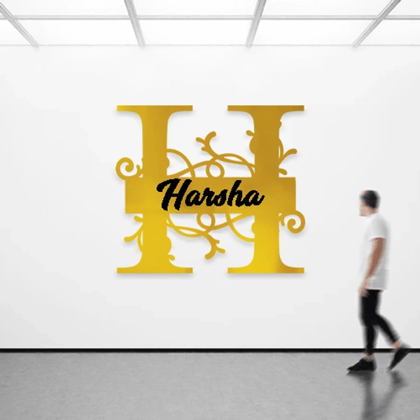 H - 12x12" Inch Monochrome Acrylic Letter - Regular Price