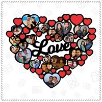 Multi Hearts Heart Shape MDF Wall Collage Frame - Member Price