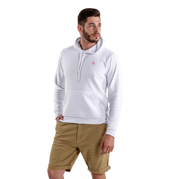 White Hoodie with Cap - Large