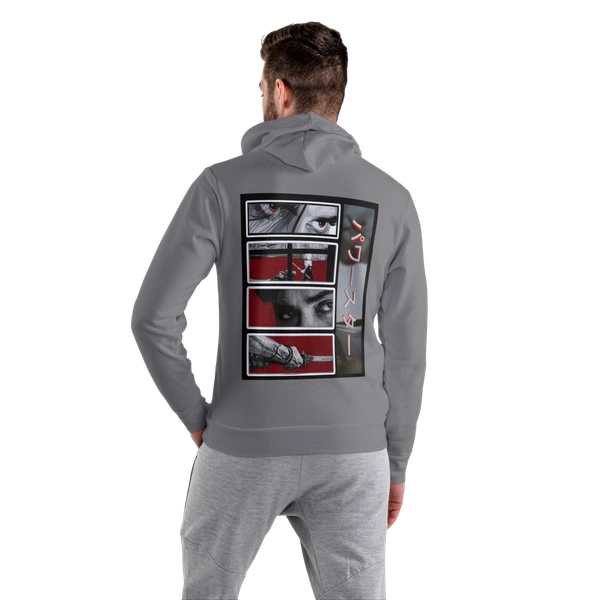 Gray Color Hoodie with Cap - OG015 - Small Size