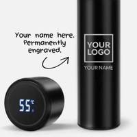 Personalized LED Temperature Display Bottle - 200 Qty