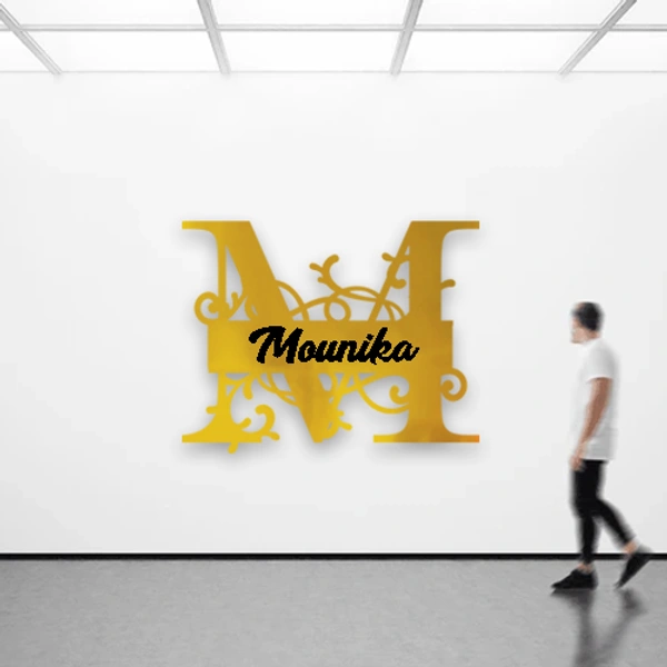 M - 15x15" Inch Monochrome Acrylic Letter - Regular Price