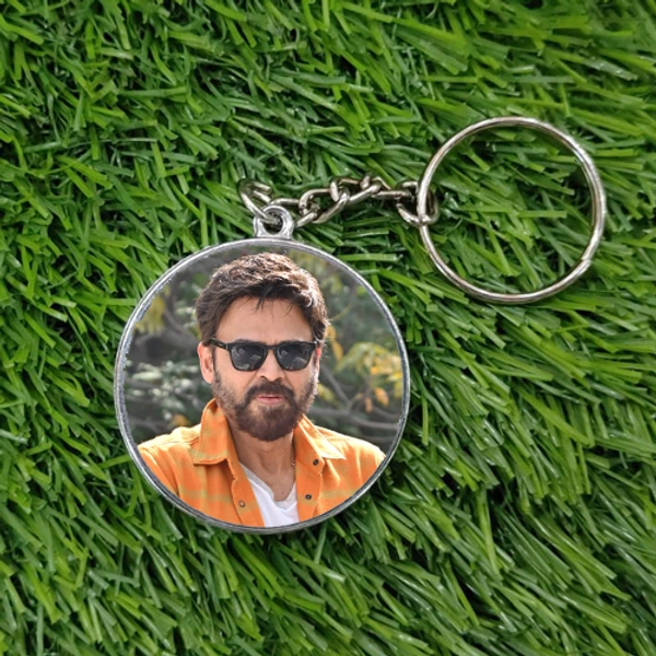 Metal Glitter Keychain - Round Shape - Member Price