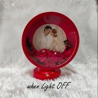 Premium LED Frame with Flowers - Round Red - Member Price