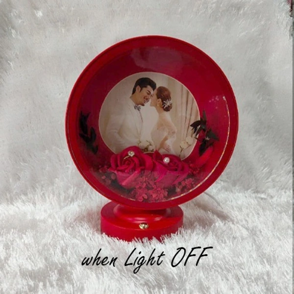 Premium LED Frame with Flowers - Round Red - Member Price