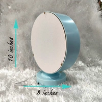 Premium LED Frame with Flowers - Round Sky Blue - Member Price