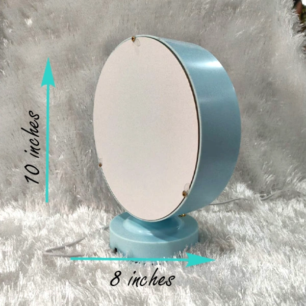 Premium LED Frame with Flowers - Round Sky Blue - Member Price