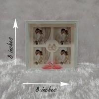 Premium LED Frame with Flowers - Square White - Member Price