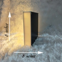 Premium LED Frame with Flowers - Square White - Member Price