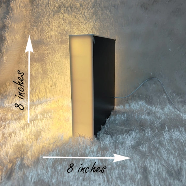 Premium LED Frame with Flowers - Square White - Member Price