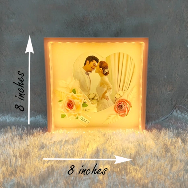 Premium LED Frame with Flowers - Square Pink - Member Price