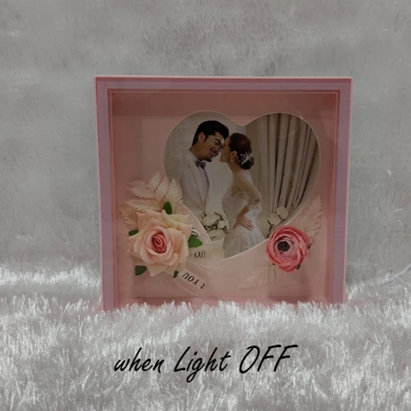 Premium LED Frame with Flowers - Square Pink - Member Price