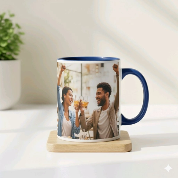 3 Tone - Dark Blue - Inner & Handle Color Mugs - Regular Price