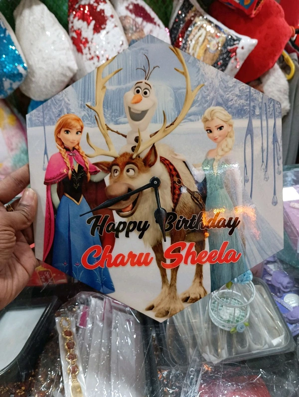 Hexa shape Clock - Acrylic Glossy Photo Frame - Regular Price