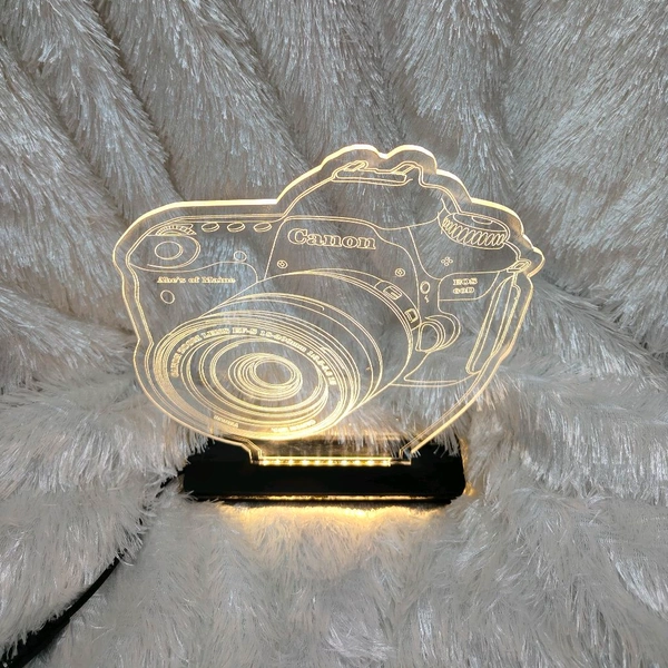 Personalised Camera Acrylic Frame - Single LED - Member Price