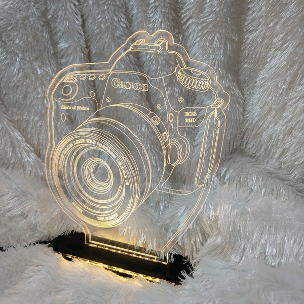 Personalised Camera Acrylic Frame - Single LED - Member Price