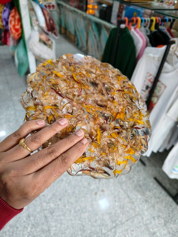 8inches Round Agate Resin - Bouquet Preservation