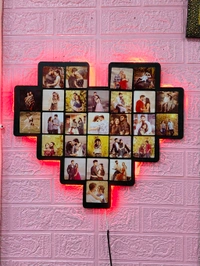 Heart LED Wall Collage with 27 Photos - Member Price